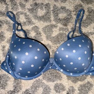 Daisy Fuentes Blue Polka Dot Bra